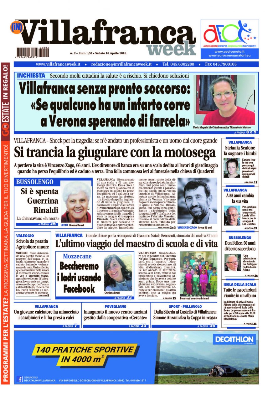 La prima pagina di VillafrancaWeek