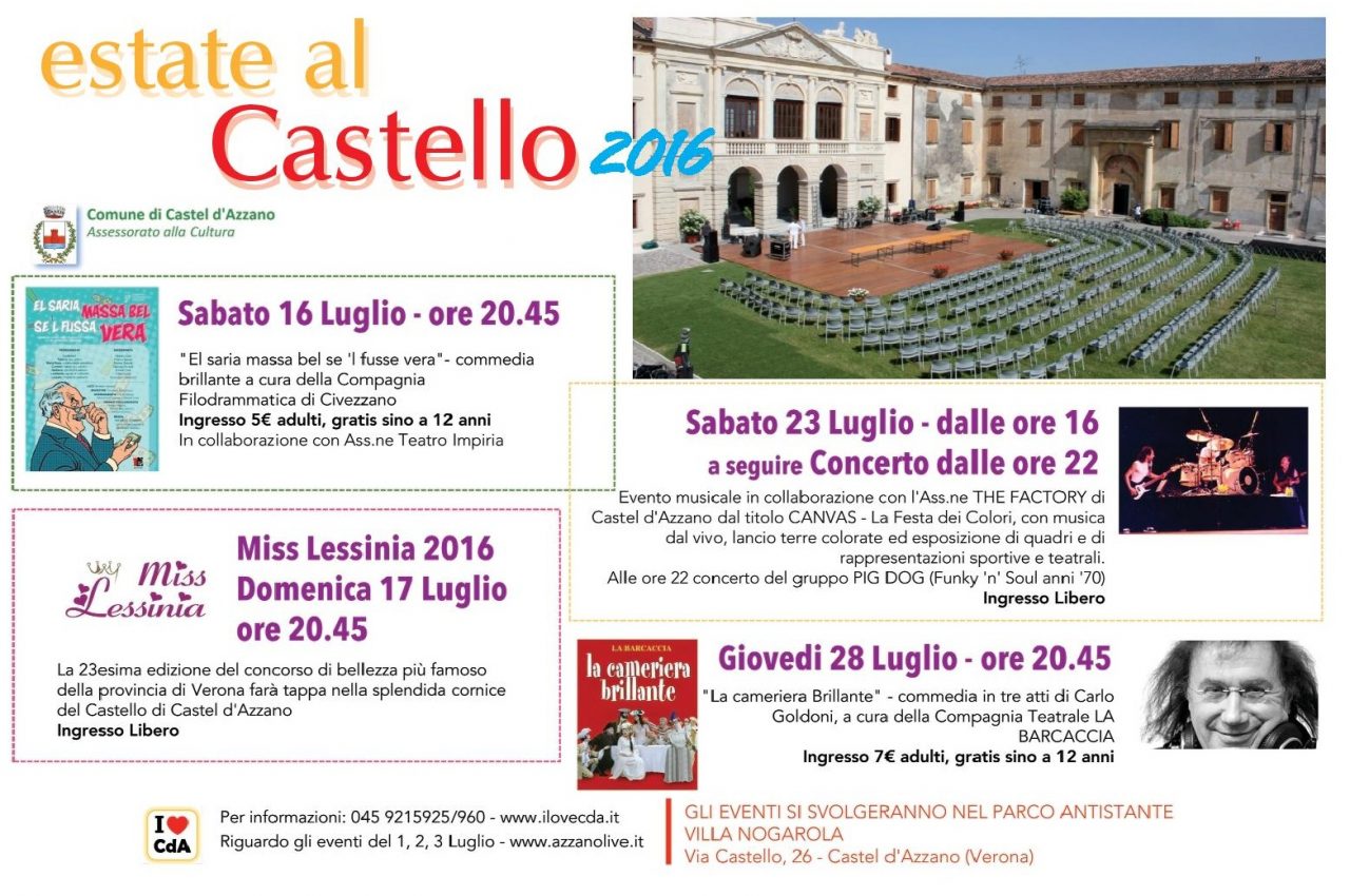 Cultura, musica e divertimento con “Estate al Castello”