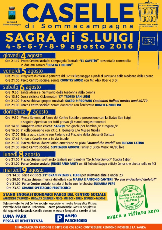 Caselle si prepara, arriva la sagra di San Luigi