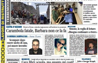 VillafrancaWeek in edicola, ecco la prima pagina