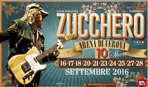 Arena, da stasera 11 concerti con Zucchero