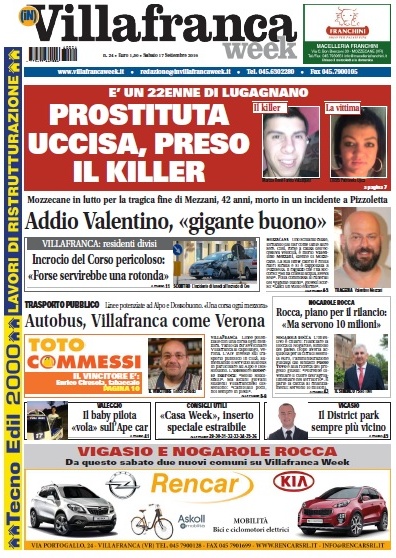 VillafrancaWeek in edicola, ecco la prima pagina