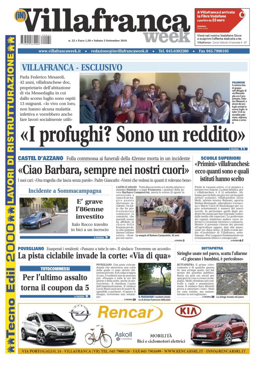 Villafrancaweek in edicola