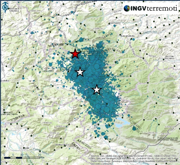 Forte scossa di terremoto in centro Italia
