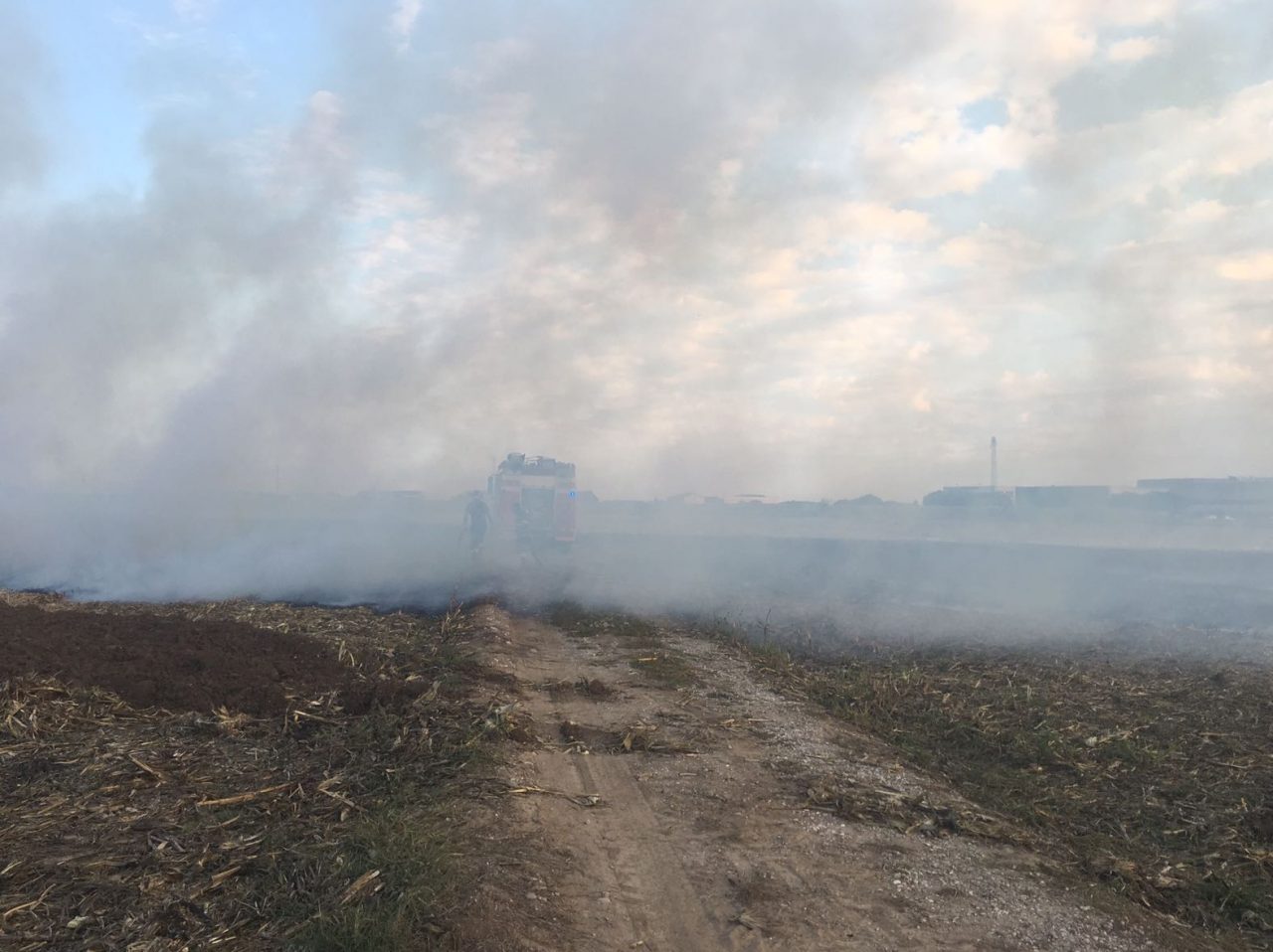 Incendio a Madonna dell’Uva Secca