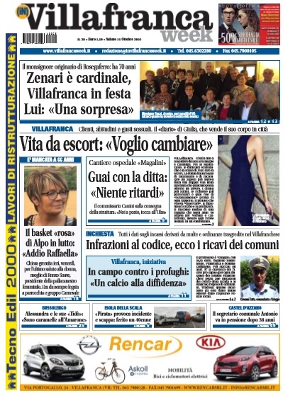 VillafrancaWeek in edicola, ecco la prima pagina