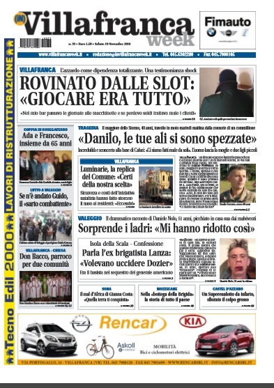 VillafrancaWeek in edicola, ecco la prima pagina