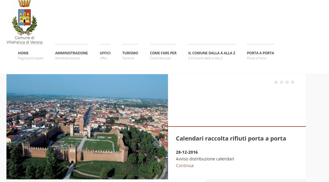 Nuova veste grafica per il sito web del Comune