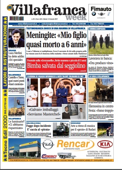 VillafrancaWeek in edicola, ecco la prima pagina