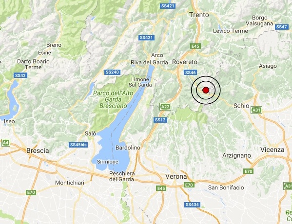 Terremoto, scossa avvertita anche nel veronese