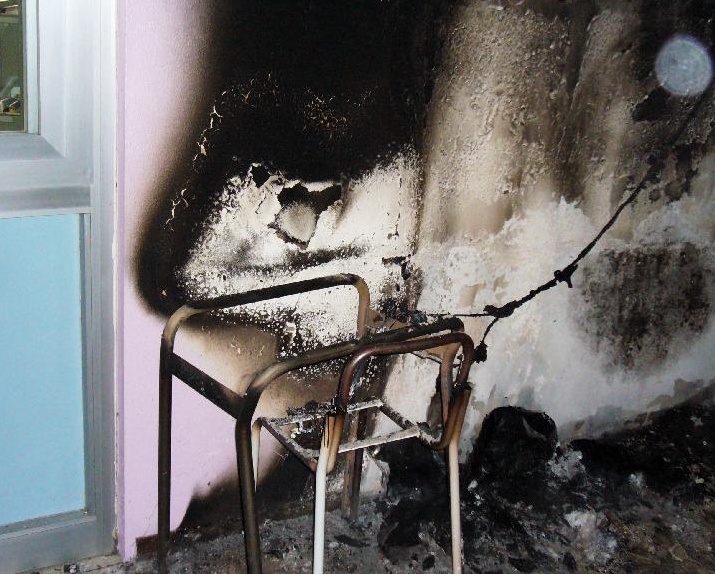 Istituto Anti, principio d’incendio doloso: è una bravata
