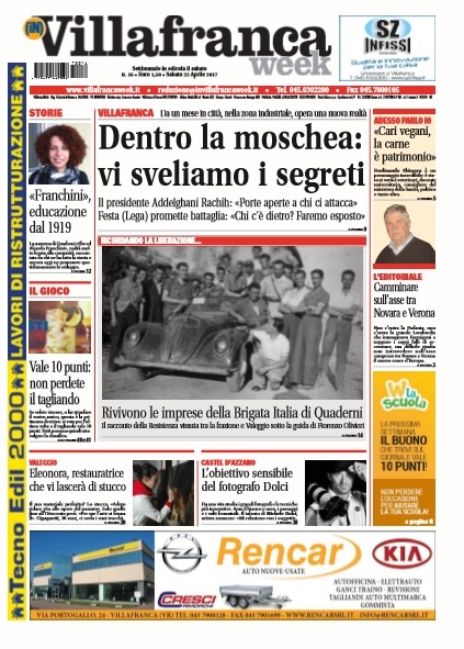 VillafrancaWeek è in edicola, ecco la prima pagina!