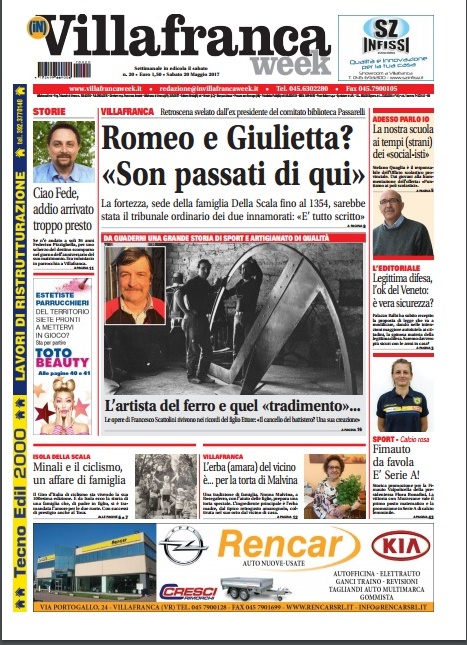 Ecco la prima pagina di VILLAFRANCAWEEK