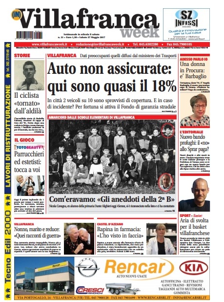 Ecco la prima pagina di VillafrancaWeek