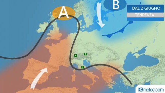 Sole e caldo, ma per il ponte del 2 giugno non mancheranno i temporali