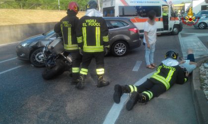 Due feriti a seguito di un'incidente tra auto e moto