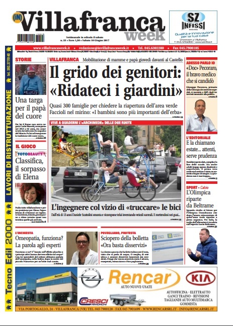 Ecco la prima pagina di VillafrancaWeek