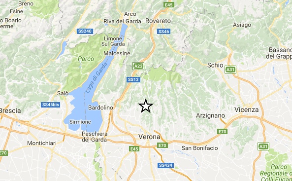 Terremoto a Negrar, ma la scossa è lieve