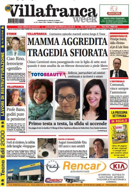 VillafrancaWeek è in edicola, ecco la prima pagina!
