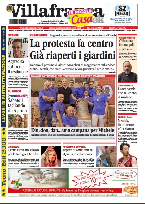 VillafrancaWeek è in edicola, ecco la prima pagina