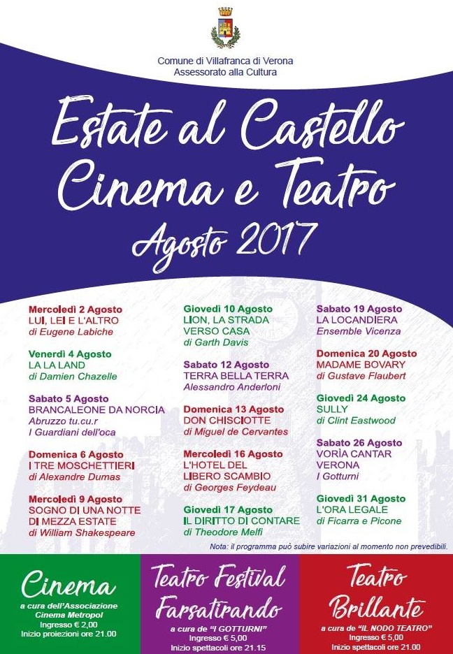 Cinema e teatro, il Castello apre le porte