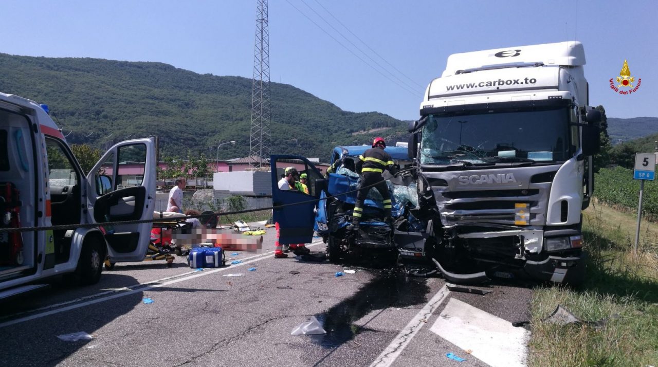 Incidente a Grezzana, due feriti gravi