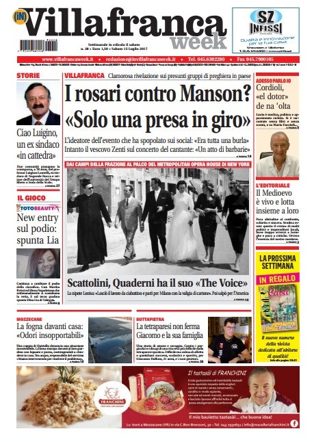 La prima pagina di VILLAFRANCAWEEK
