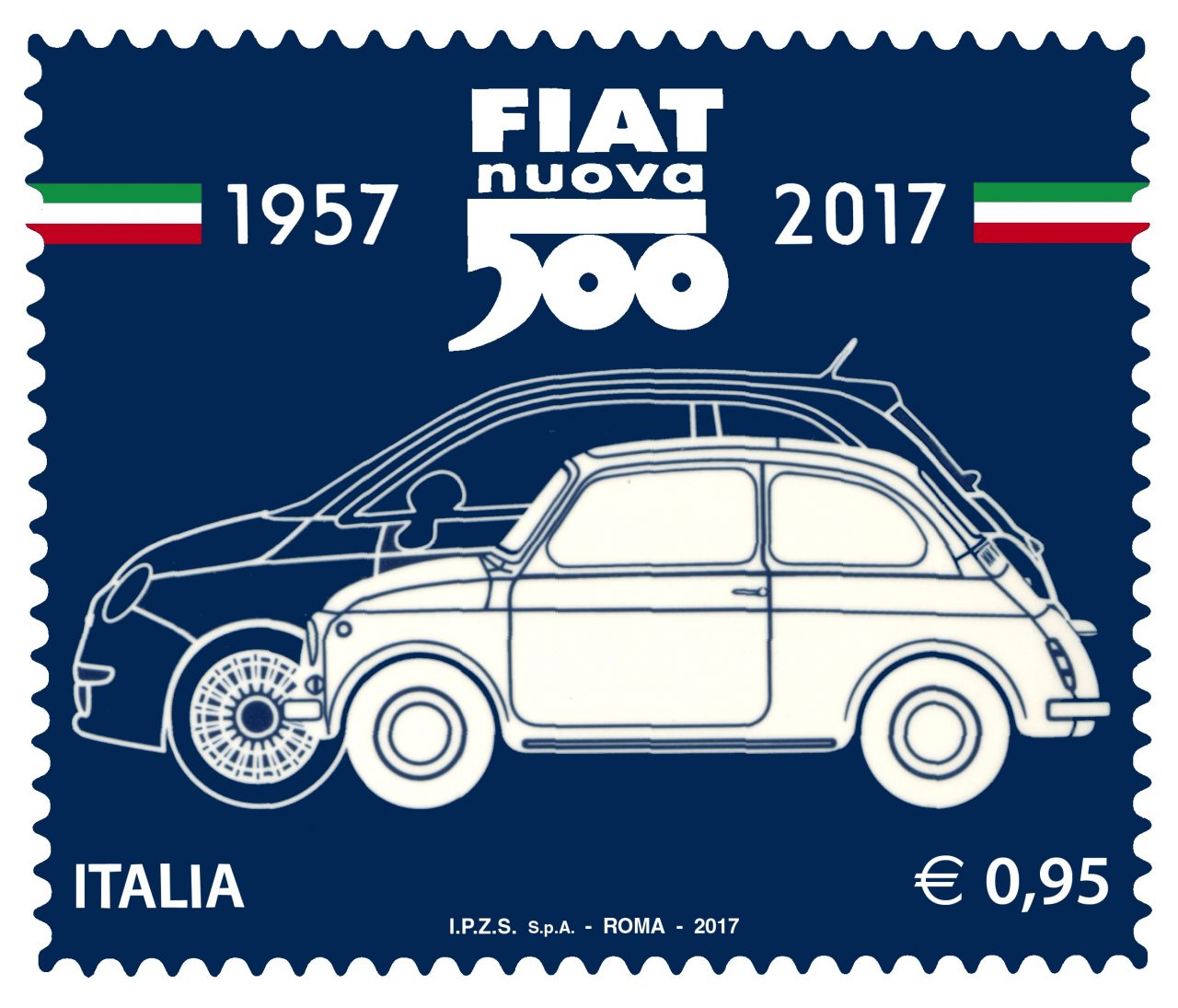 Un nuovo francobollo dedicato alla mitica 500