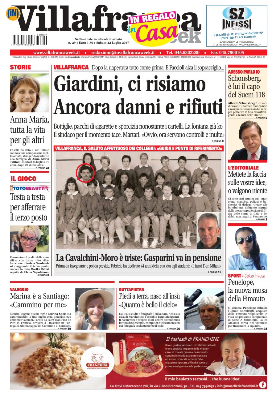 VillafrancaWeek è in edicola, ecco la prima pagina!
