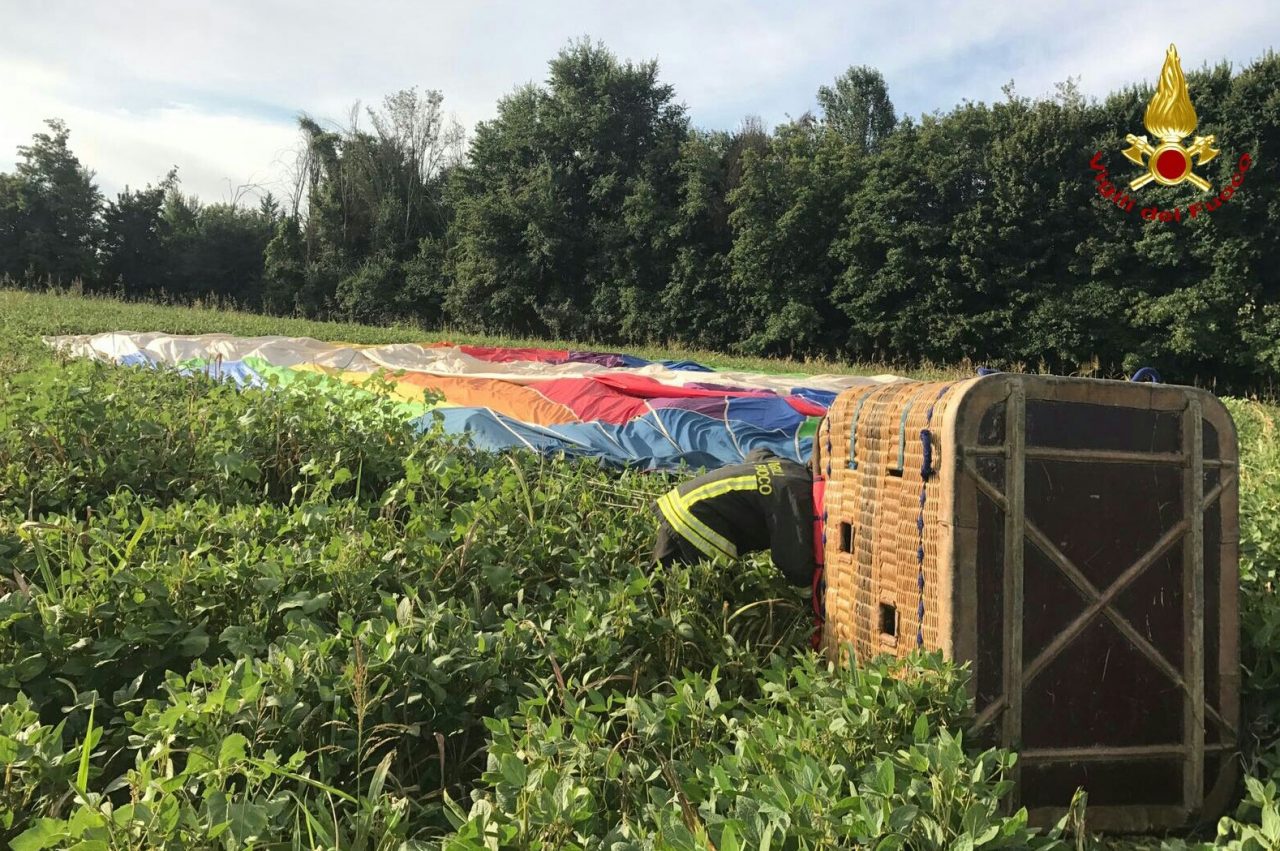 Atterraggio di emergenza per una mongolfiera