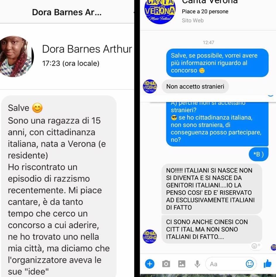 Dora vuole cantare: “non puoi, sei di colore”