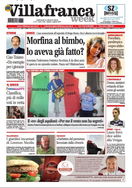 Ecco la prima pagina di VILLAFRANCAWEEK
