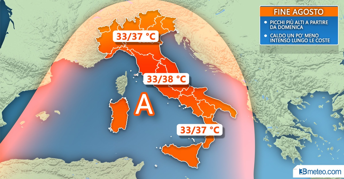In arrivo la settima ondata di caldo africana