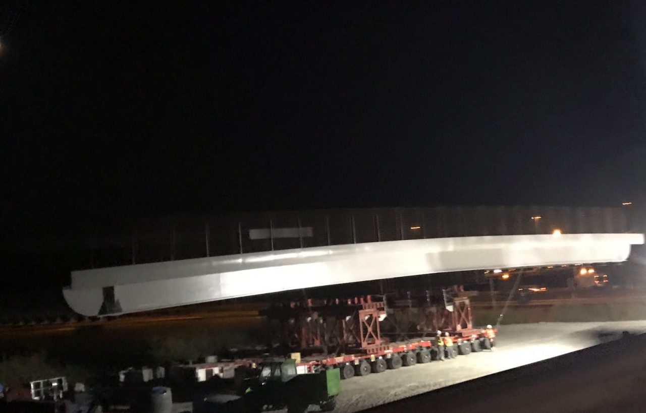 Nogarole Rocca, in posa il cavalcavia della A22