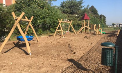 Castel d'Azzano, pronto il nuovo parco giochi. LE IMMAGINI