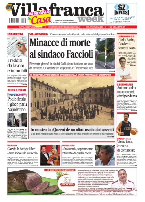La prima pagina di VILLAFRANCAWEEK