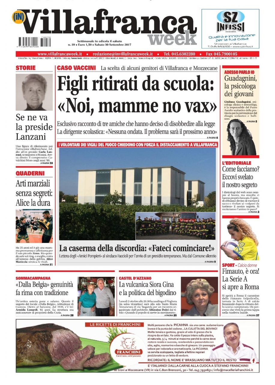 La prima pagina di VILLAFRANCAWEEK