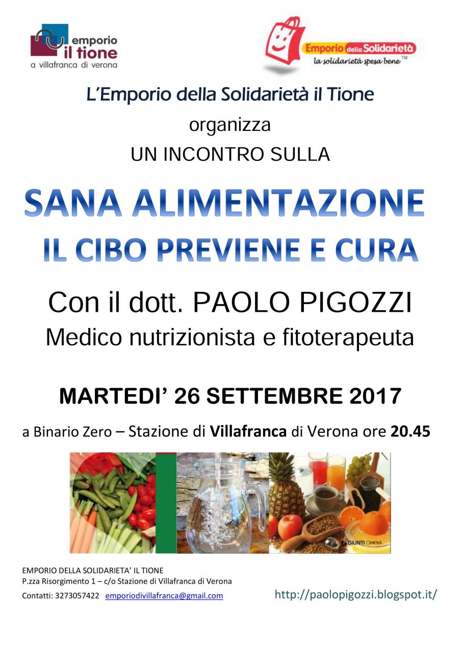 Sana alimentazione, appuntamento al Binario Zero
