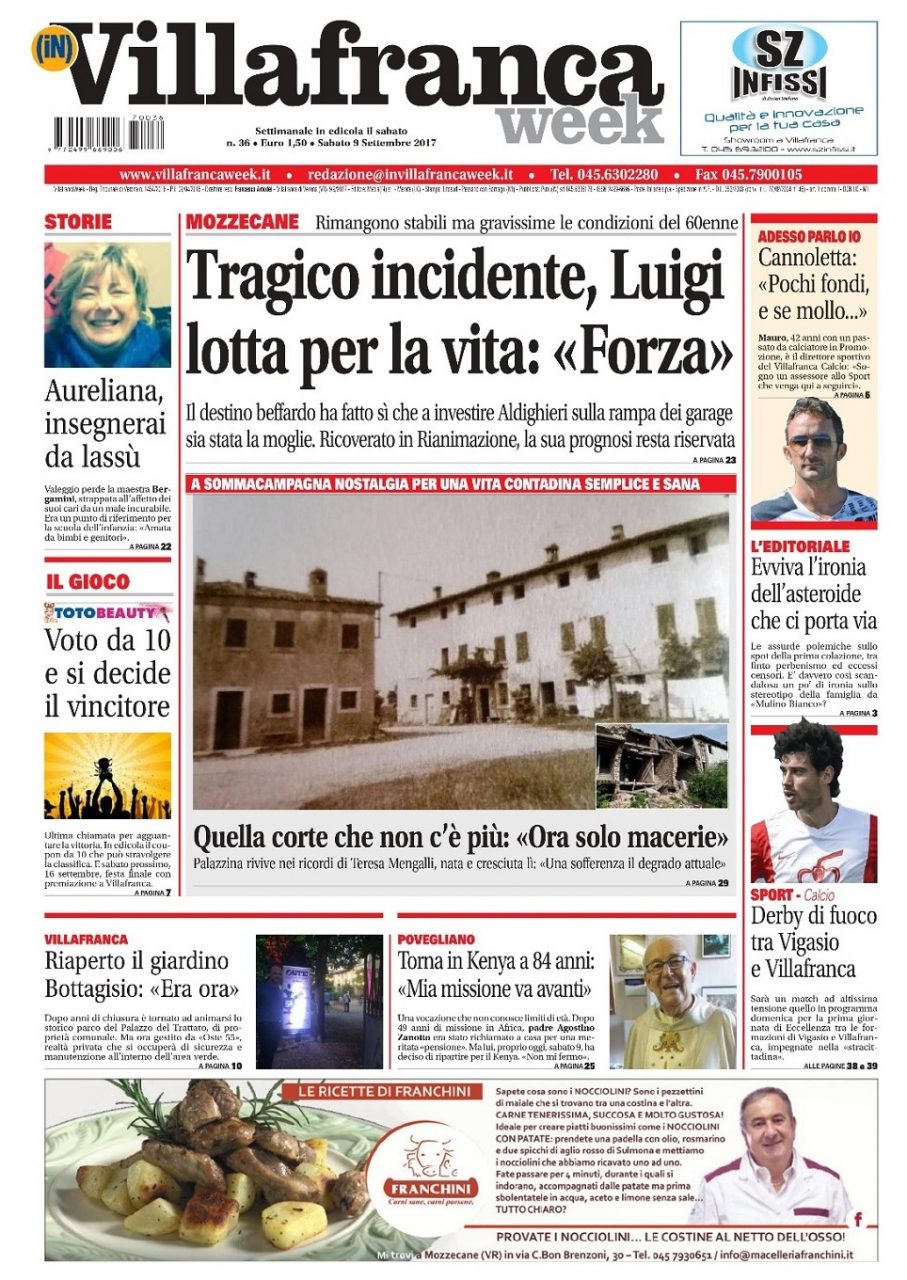 VillafrancaWeek, ecco la prima pagina!