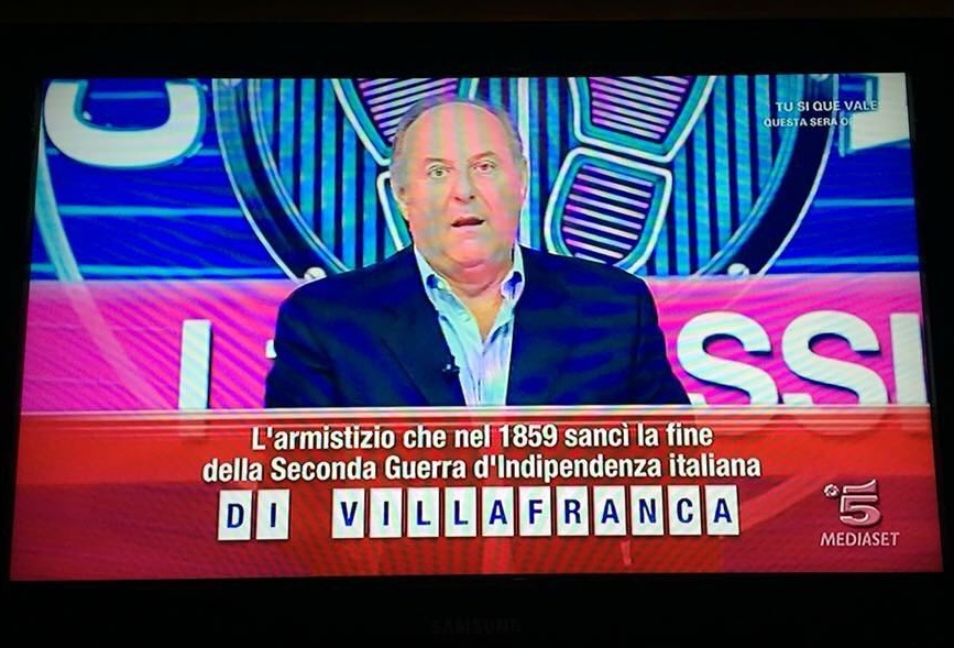Ieri sera il nome di Villafranca in un quiz televisivo