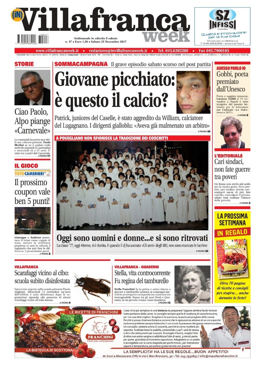Ecco la prima pagina di questa settimana!
