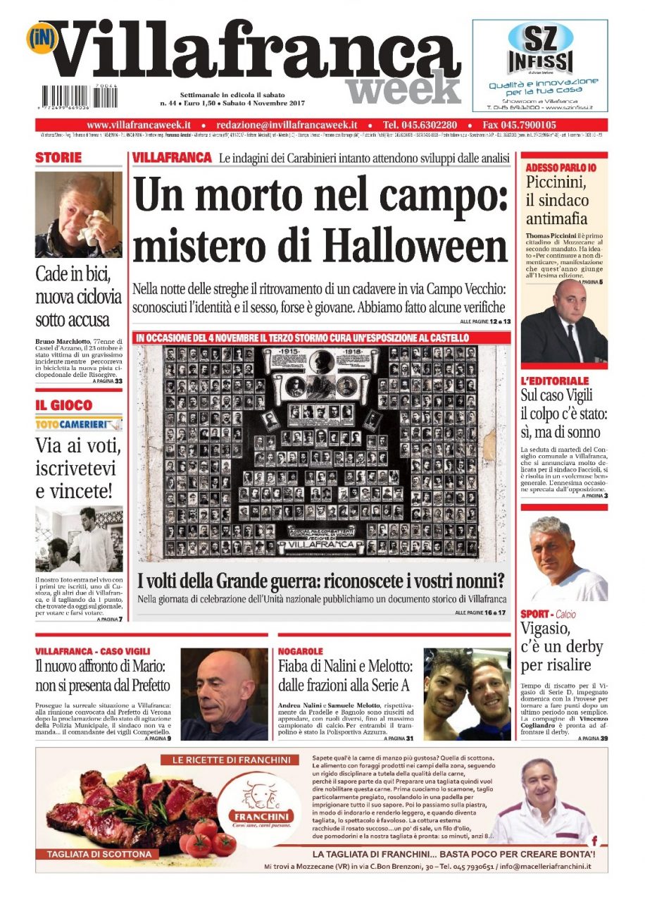 La prima pagina di VILLAFRANCAWEEK
