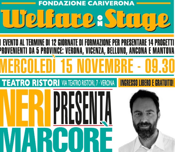 Marcorè presenta Welfare on Stage al Ristori