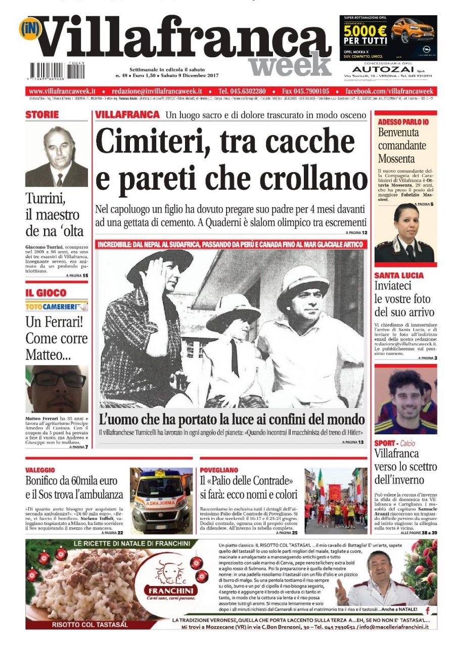 Ecco la prima pagina di VillafrancaWeek!