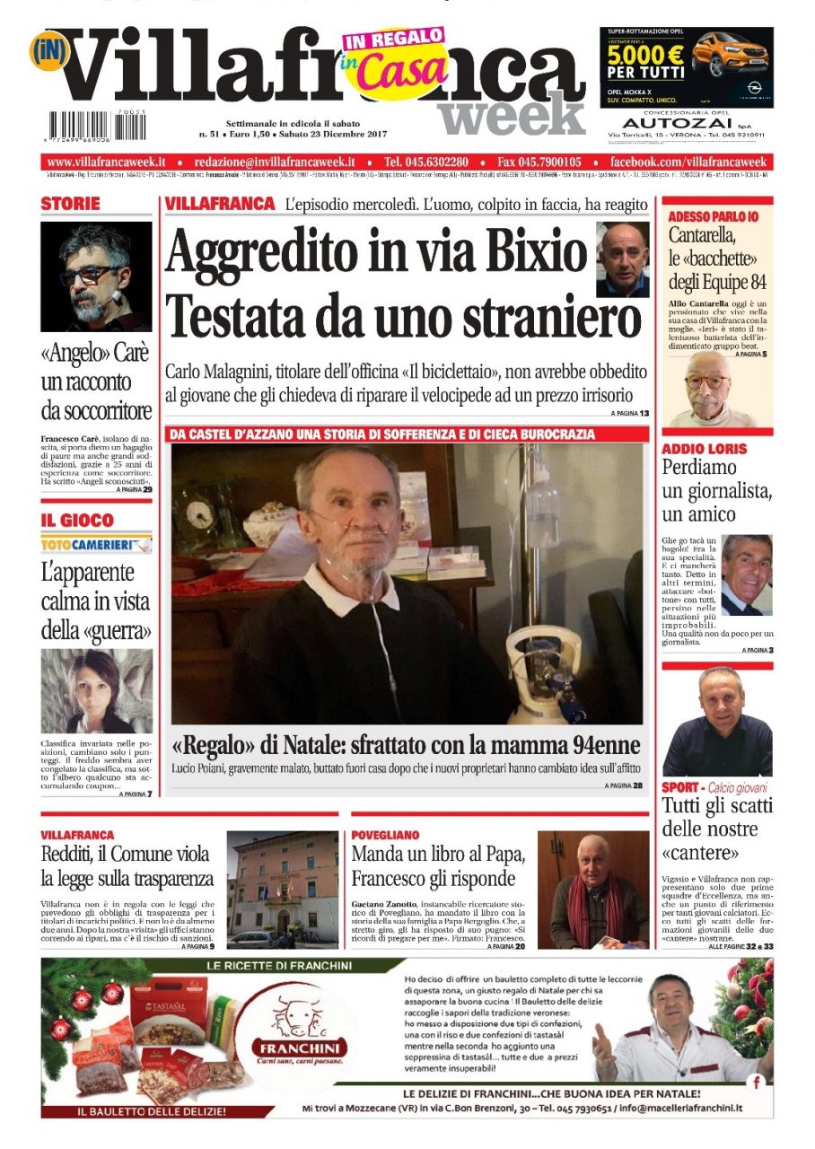 Ecco la prima pagina di VillafrancaWeek