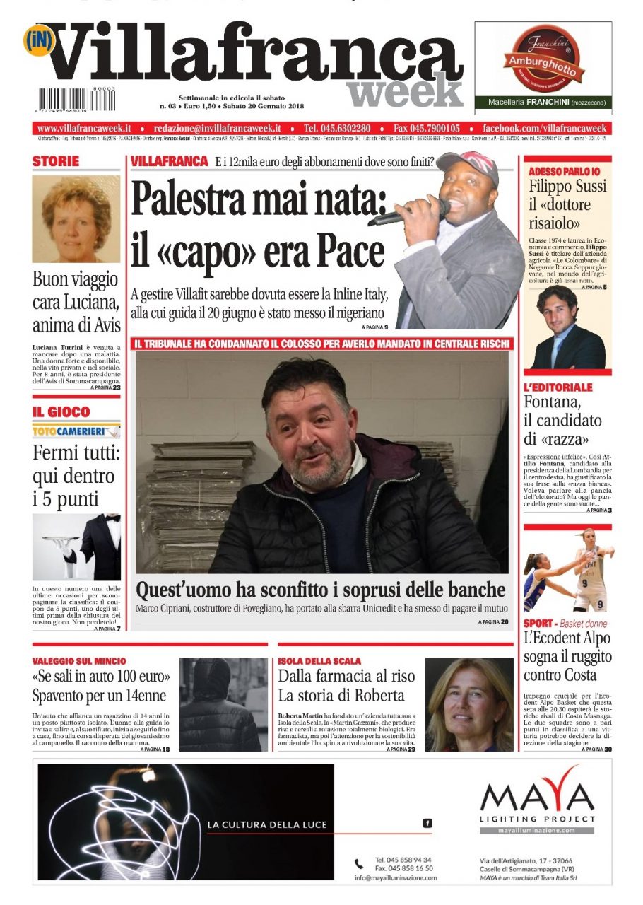 Ecco la prima pagina di VillafrancaWeek