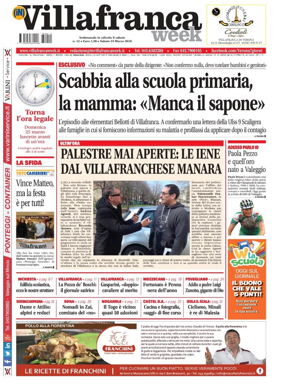 Villafranca Week è in edicola ecco la prima pagina