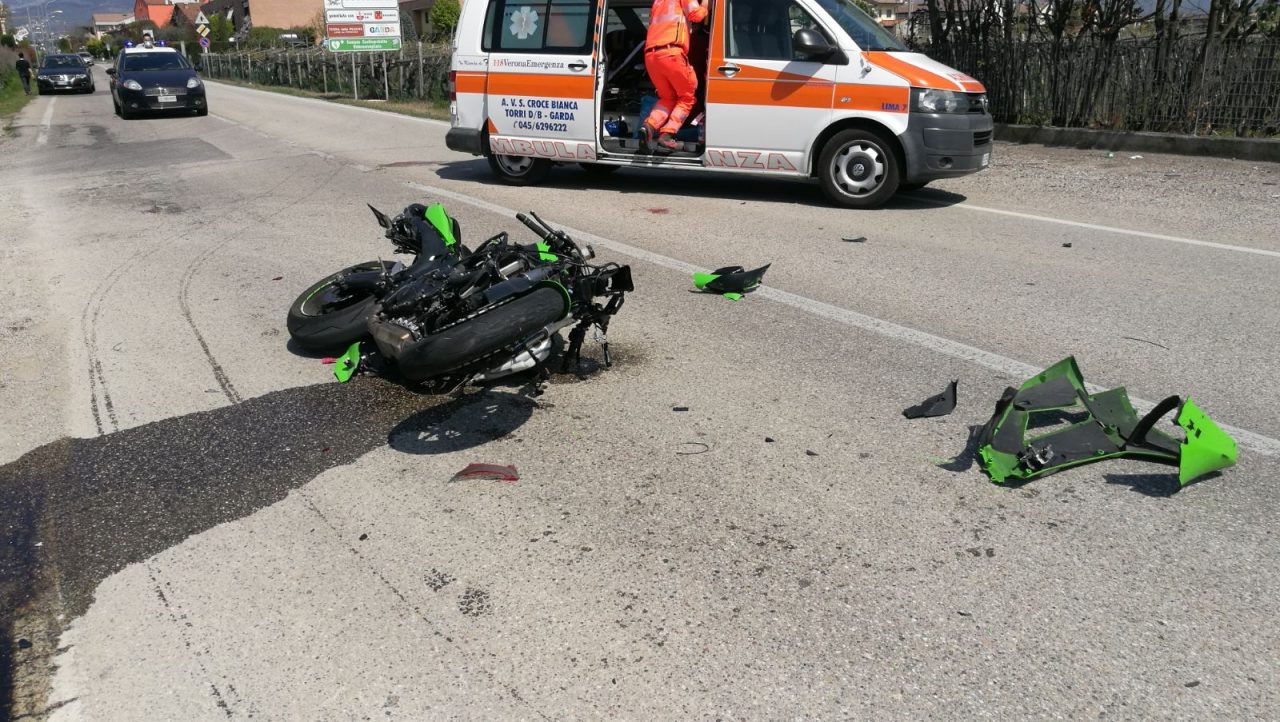 Incidente auto-moto a Bussolengo