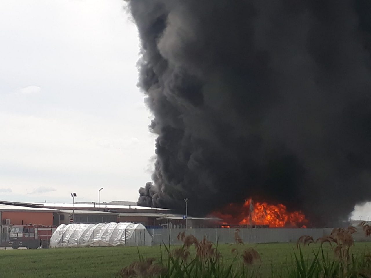 Incendio divampa in un colorificio di Oppeano