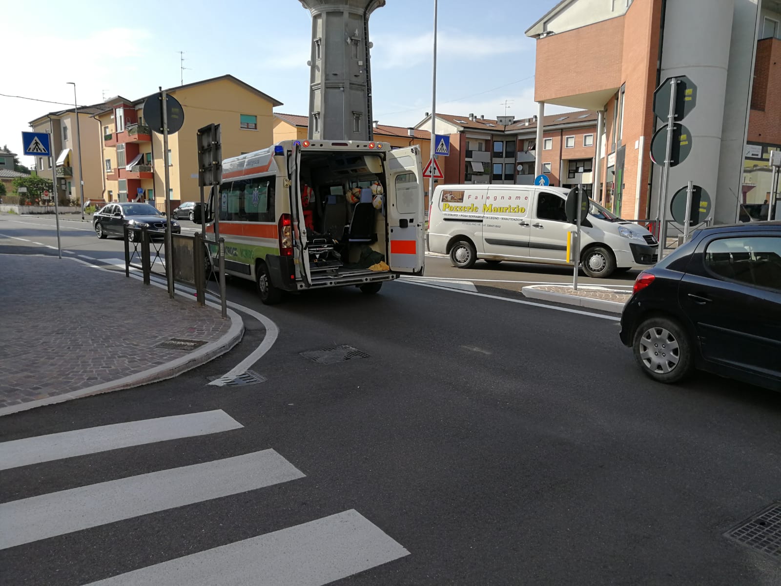 Incidente stradale a Villafranca: un ferito VIDEO